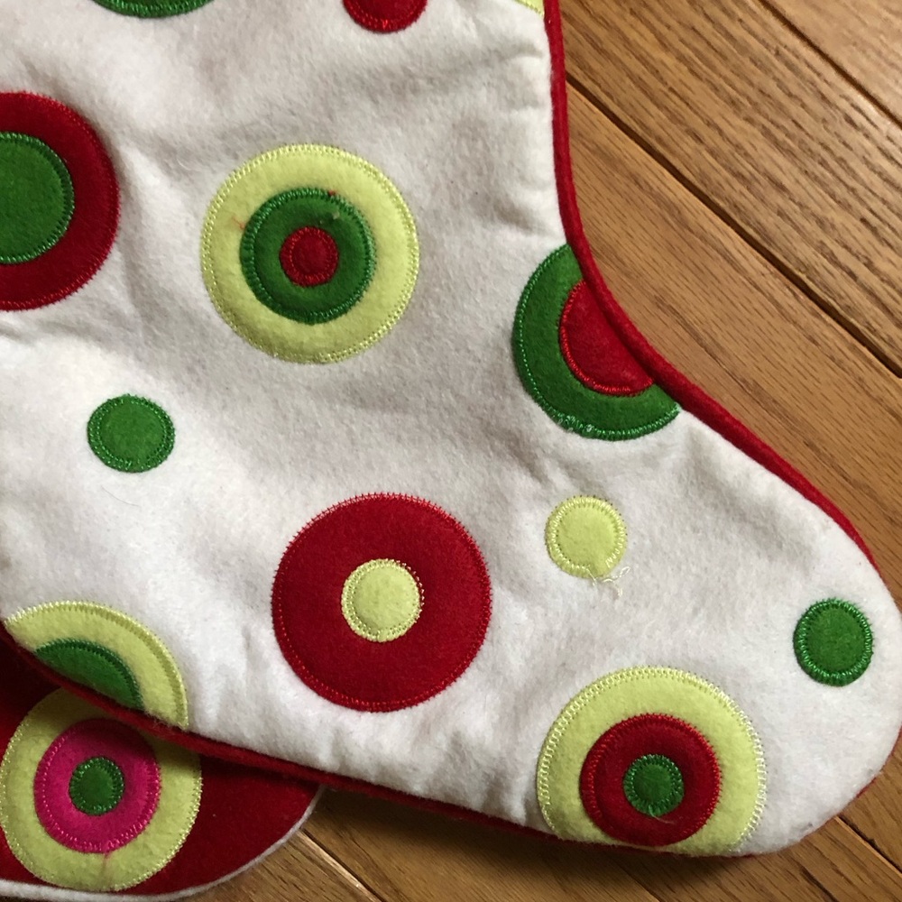 Pair of Felted Christmas Stockings - Picture 3 of 6